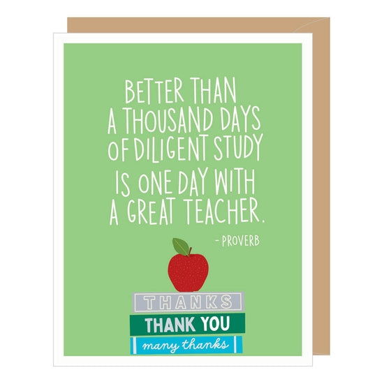 ONE DAY WITH A GREAT TEACHER CARD