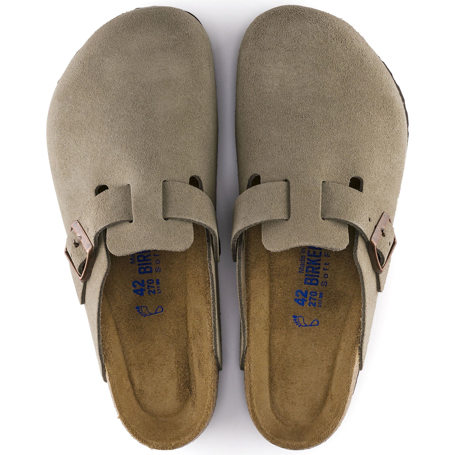 BIRKENSTOCK WOMEN'S BOSTON TAUPE SUEDE CLOG – Interwoven