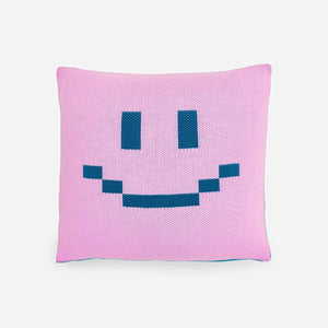 PIXELATED SMILEY FACE PILLOW