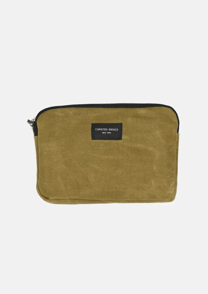 WAXED COTTON POUCH
